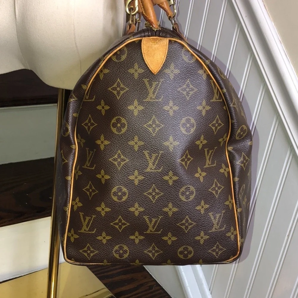 LOUIS VUITTON LV50 Keepall Monogram Canvas Tote Travel Duffle Bag LV 50 SP0992